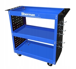Dílenský vozík Sherman 3PA s bočními stěnami modrý