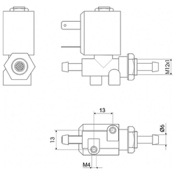 Elektromagnetický ventil ZCQ 20-B2 DC 24V 