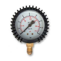 Manometer (tlakoměr) Ar/CO2 16 Bar,  TURBO