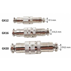 Konektor ovládacího kabelu hořáku GX-16, 8 pinů, samice