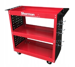 Dílenský vozík Sherman 3PA s bočními stěnami červený