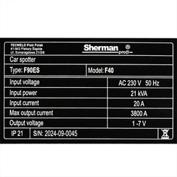 Sherman Car Spotter F40 230V 3800A karosářská bodová svářečka, spotovačka s vozíkem