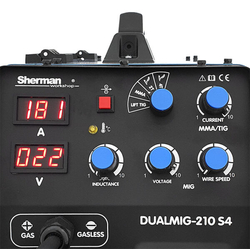 Svařovací invertor Sherman DUALMIG 210 S4 s kolečkama
