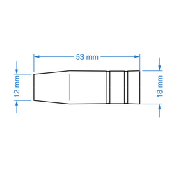 Plynová hubice Sherman pro hořáky MB 14 a MB 15 kónická