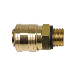 Rychlospojka typ 26 s vnějším závitem 3/8" pro pneumatické instalace, mosaz