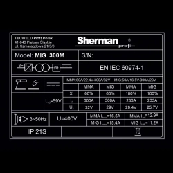Svařovací profi invertor Sherman MIG 300M/4R, hořák 4m
