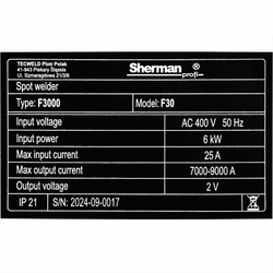 Oboustranná bodová svářečka Sherman Spot Welder F30 400V