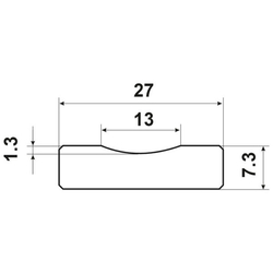 podkładka ceramiczna II GATUNEK z rowkiem łukowym WT-403 pakiet 590 mm  (60)